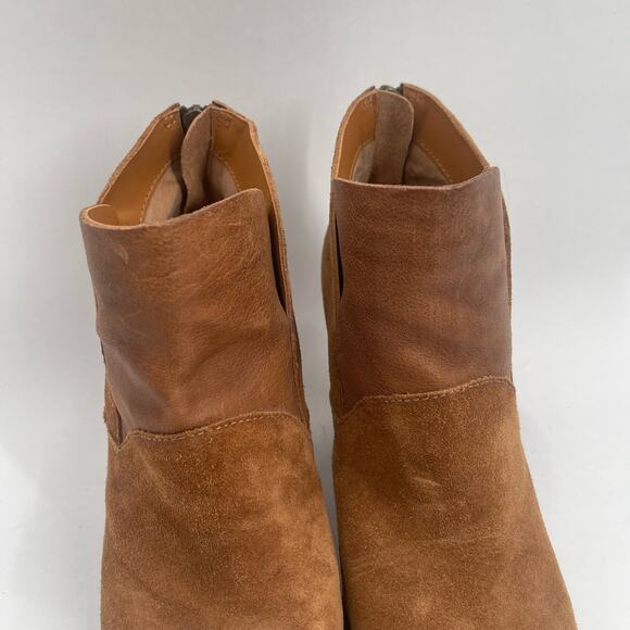 KORK-EASE Castaneda Boots Size 8 Booties Suede Rust Brown Zipper Winter Fall - Picture 8 of 14